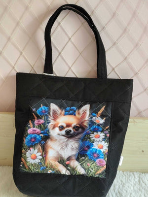 Prošívaná Taška S Čivavou - Elegantní Doplňek Pro Vás