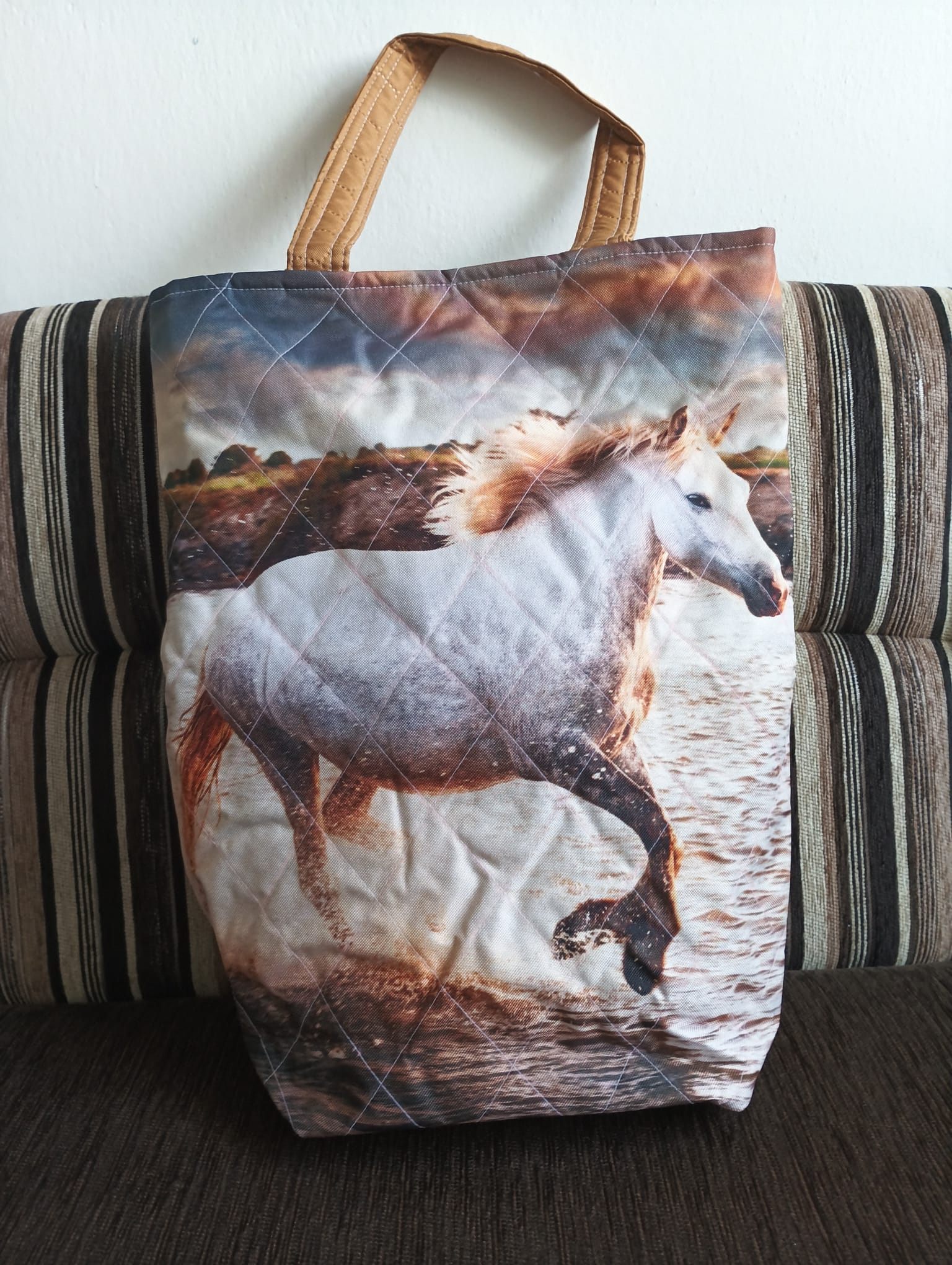 🐴 Ručně šitá taška – kůň v přírodě