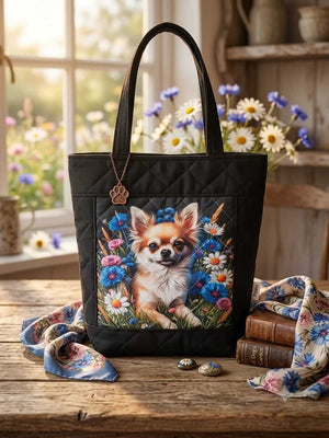 Prošívaná Taška S Čivavou - Elegantní Doplňek Pro Vás